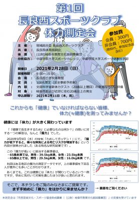 第1回長良西スポーツクラブ体力測定会