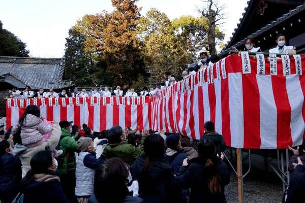 コロナ禍の中　節分の豆まき！　長良天神神社