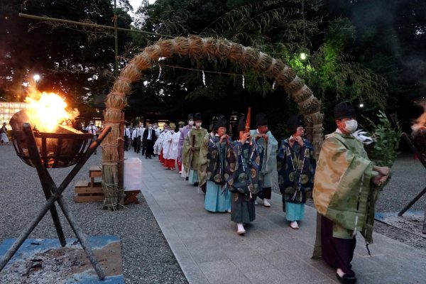 ちの輪くぐり、コロナウイルス感染の終息願う！！